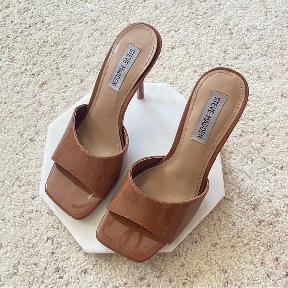 Steve Madden | Shoes | Steve Madden Signal Cognac Patent Heels | Poshmark